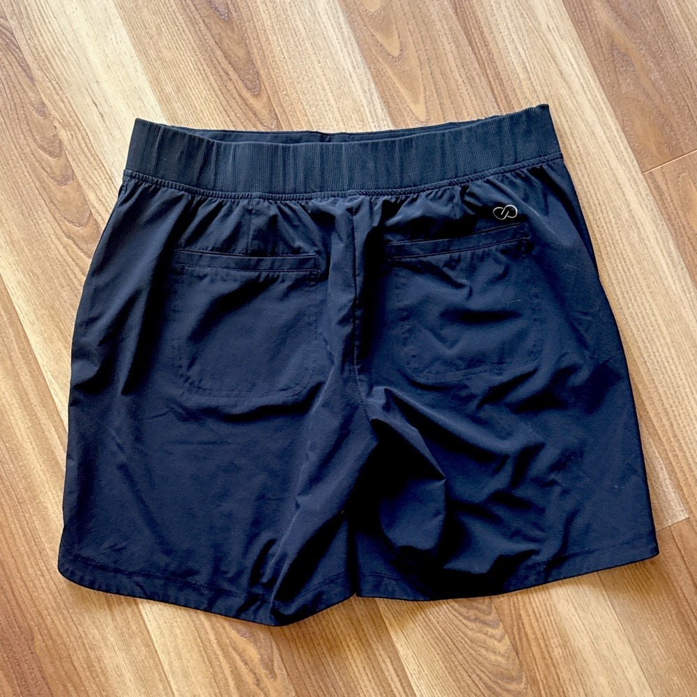 CALIA by Carrie Underwood Anywhere Rib Waist Shorts Black Size Medium Hiking - Picture 2 of 4